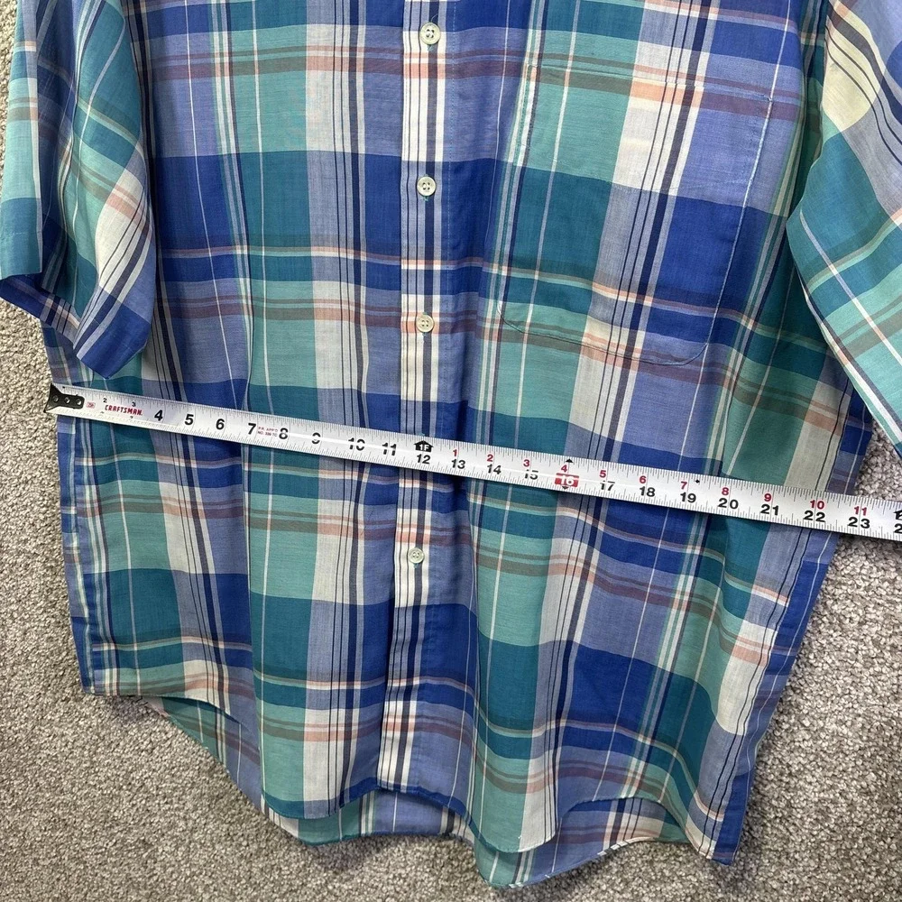 Vintage Levi's Shirt‎ Mens XL Plaid Short Sleeve Button Down Colorgraphs